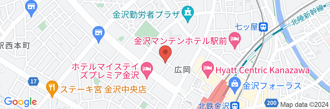 スマイルホテル金沢西口駅前の地図