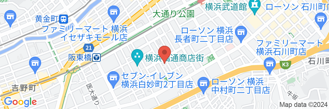 東横INNJr.横浜伊勢佐木長者町の地図