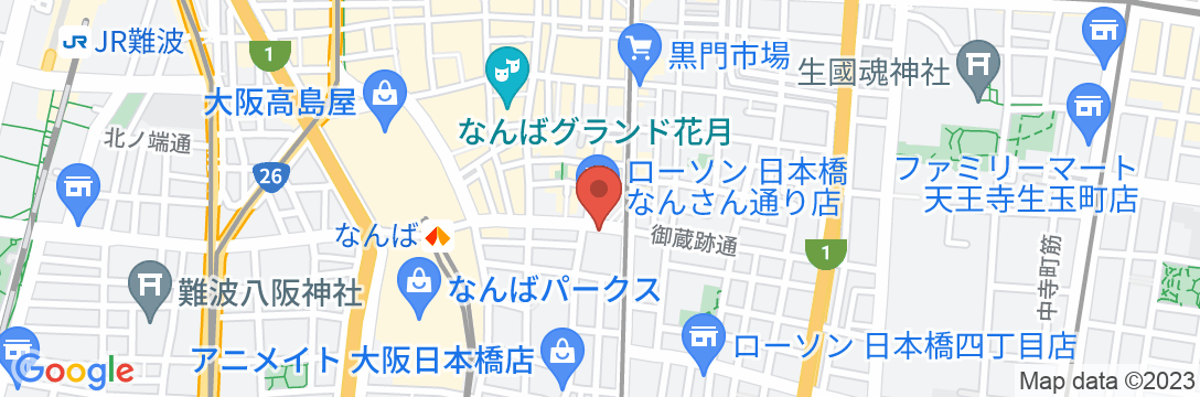 MIMARU大阪 難波STATIONの地図