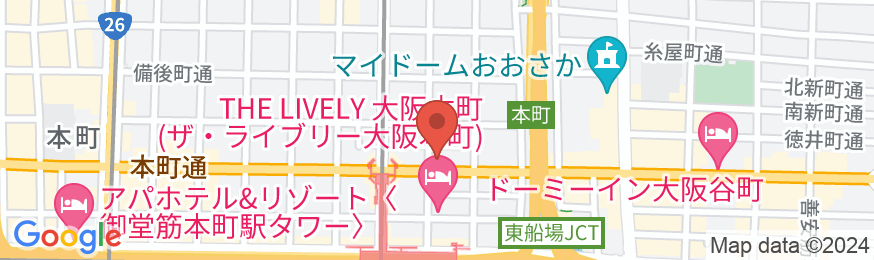 ダイワロイネットホテル大阪堺筋本町 PREMIERの地図