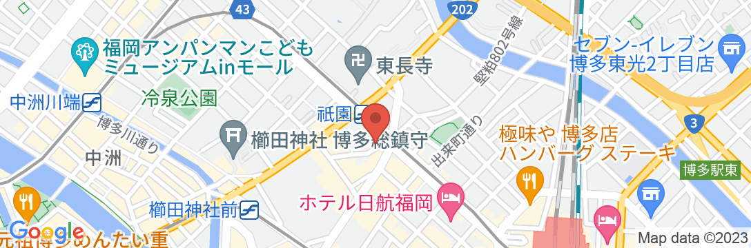アパホテル〈博多祇園駅前〉の地図
