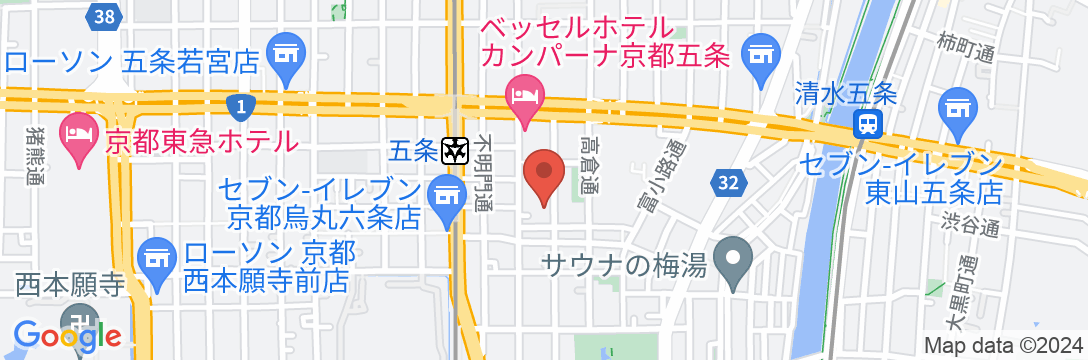 Connect inn 京都五条の地図