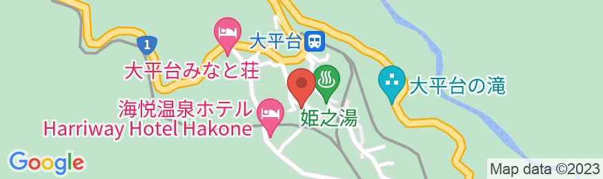 箱根大平台温泉 湯の花の地図