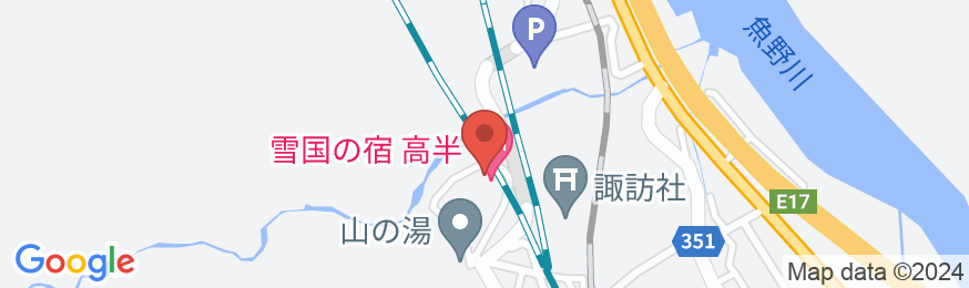 越後湯沢湯元 卵の湯 雪國の宿 高半の地図