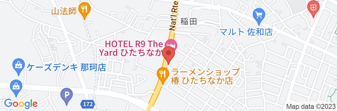 HOTEL R9 The Yard ひたちなかの地図