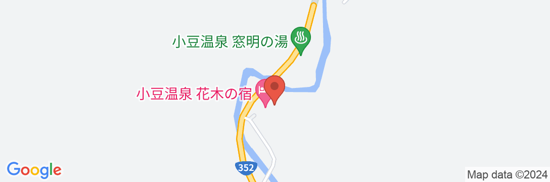 小豆温泉 花木の宿の地図