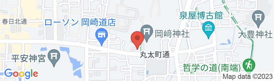 ホテルオークラ京都 岡崎別邸の地図