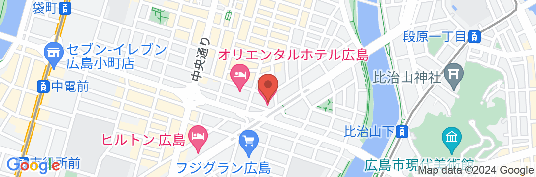 天然温泉 芸州の湯 ドーミーイン広島ANNEX(ドーミーイン・御宿野乃 ホテルズグループ)の地図