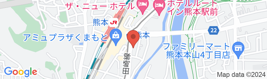 天然温泉 神水美肌の湯 スーパーホテル熊本駅前天然温泉の地図
