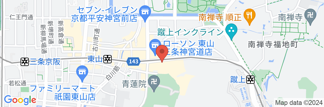 THE HOTEL HIGASHIYAMA by Kyoto Tokyu Hotelの地図