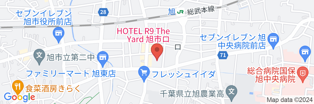 HOTEL R9 The Yard 旭市ロの地図