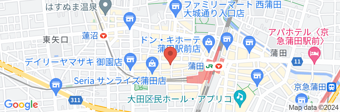 アパホテル〈蒲田駅前〉の地図