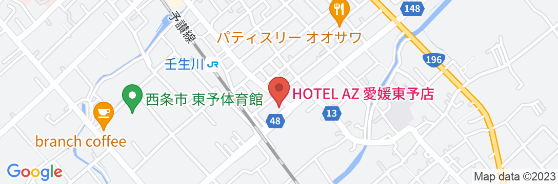 HOTEL AZ 愛媛東予店の地図