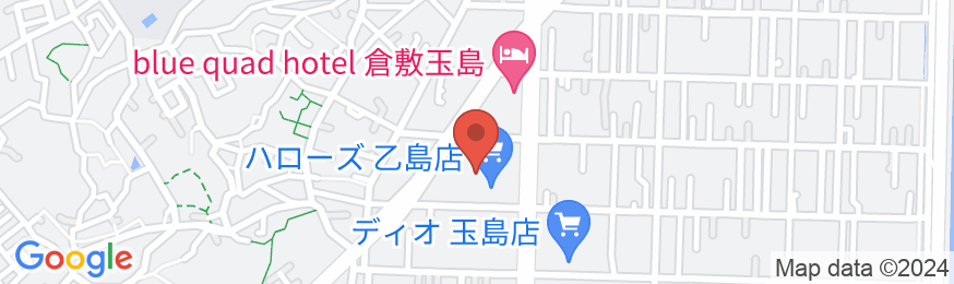 blue quad hotel 倉敷玉島の地図