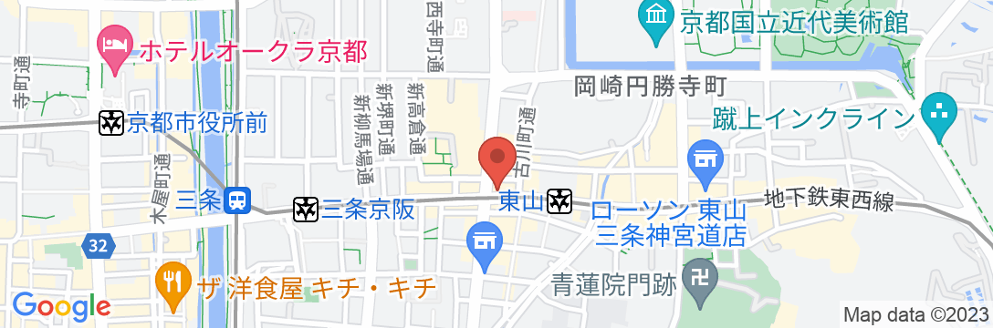 HOTEL LEGASTA 京都東山三条の地図