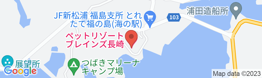 ペットリゾートブレインズ長崎の地図