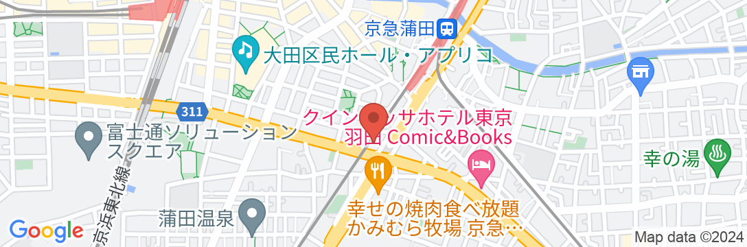 京急EXイン 京急蒲田駅前の地図