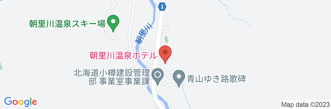 朝里川温泉ホテルの地図