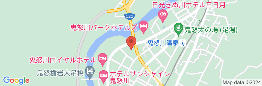 鬼怒川 絆の地図