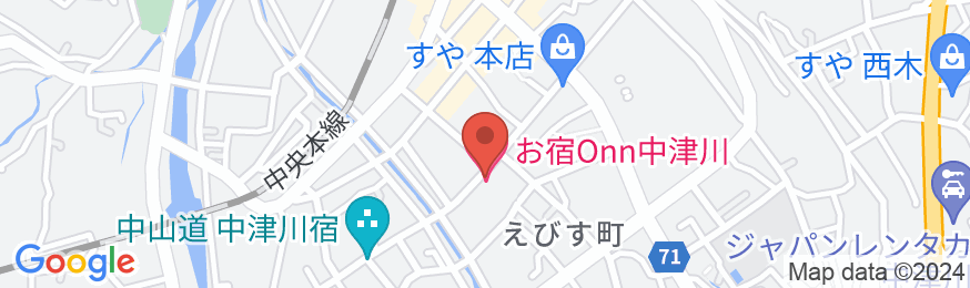 お宿Onn 中津川の地図