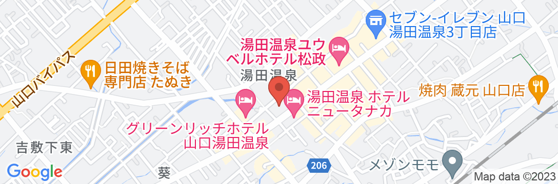 お宿Onn 湯田温泉の地図