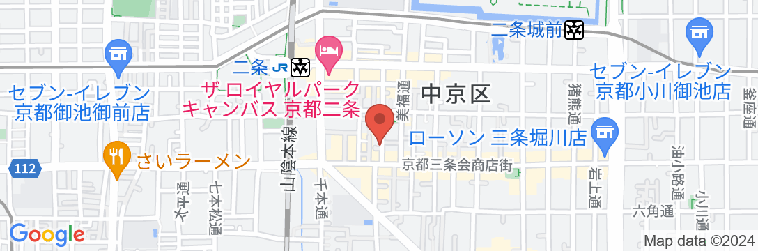 美盧京都二条ホテルの地図