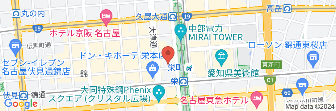 KOKO HOTEL 名古屋栄の地図