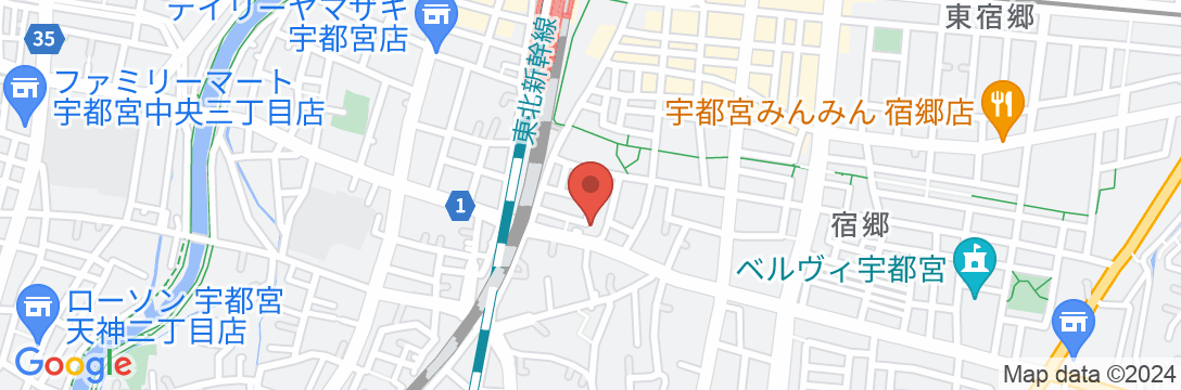 ARS Hotel Utsunomiyaの地図
