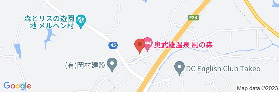 奥武雄温泉 風の森の地図