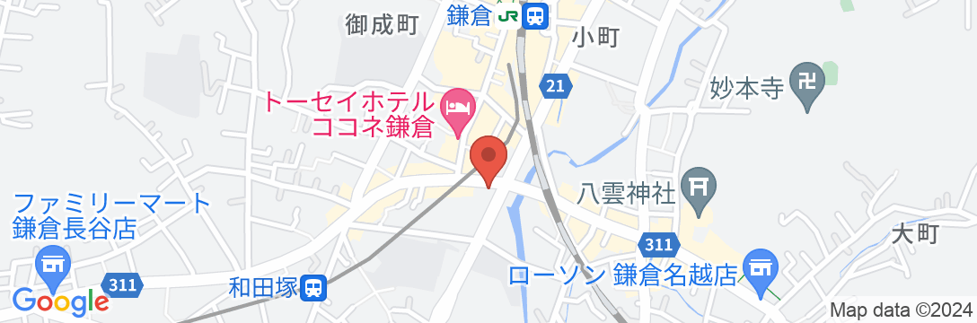 plat hostel keikyu kamakura waveの地図