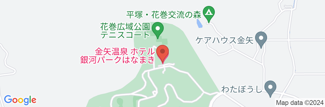 金矢温泉 ホテル銀河パークはなまきの地図