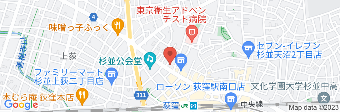 ホテルメルディア荻窪の地図