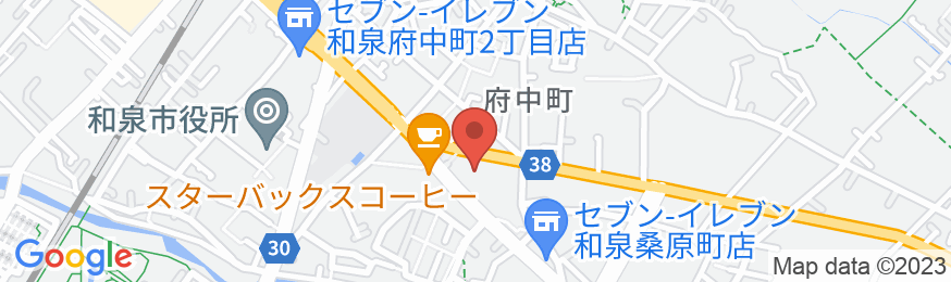 天然温泉「旅人の湯」ホテルルートイン大阪和泉府中の地図