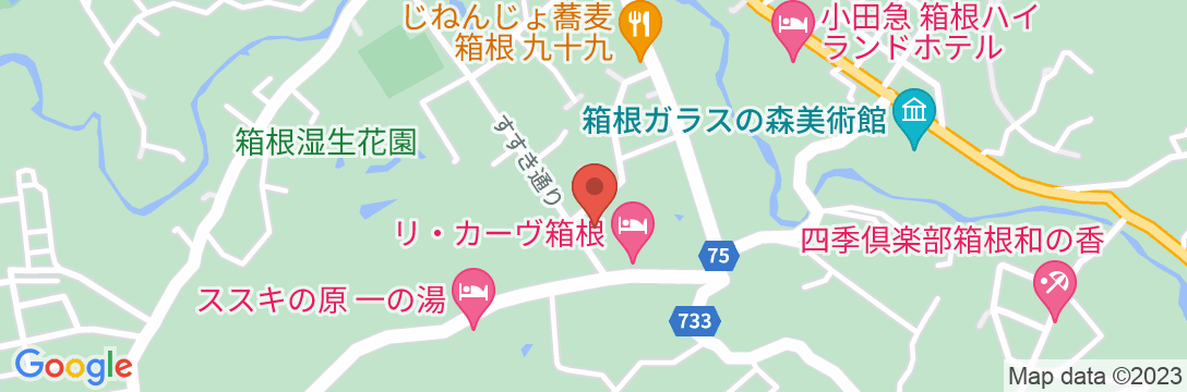 箱根 金乃竹 茶寮の地図