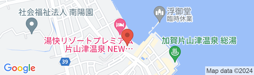 片山津温泉 湯快わんわんリゾート矢田屋松濤園の地図