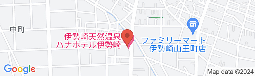 伊勢崎天然温泉 ハナホテル伊勢崎の地図