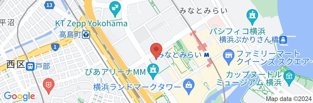 三井ガーデンホテル横浜みなとみらいプレミアの地図