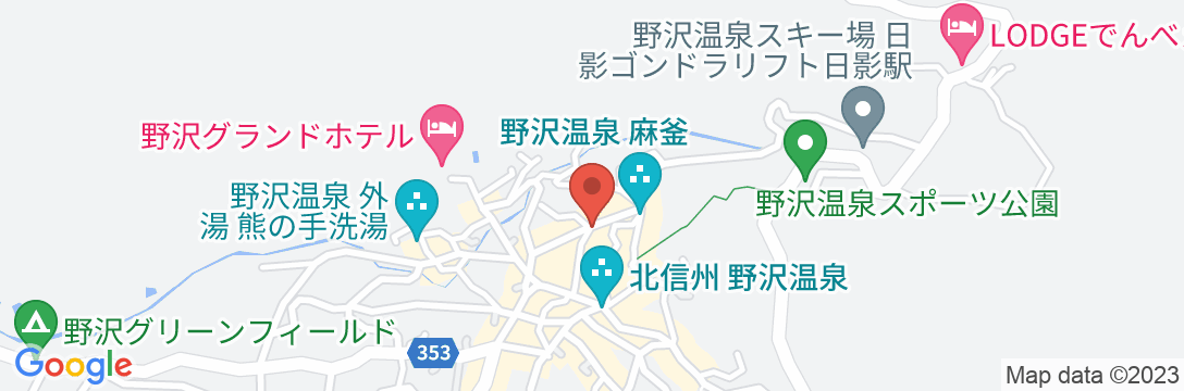 野沢温泉 清風館の地図