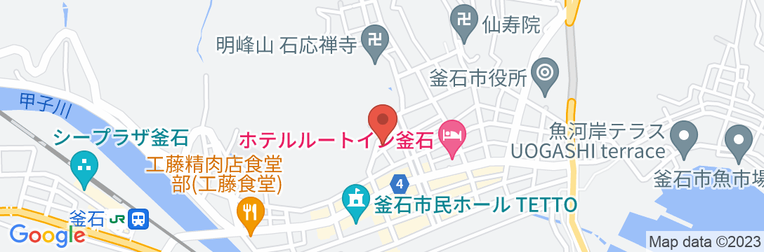 かまいし浜前料理処 多田旅館の地図