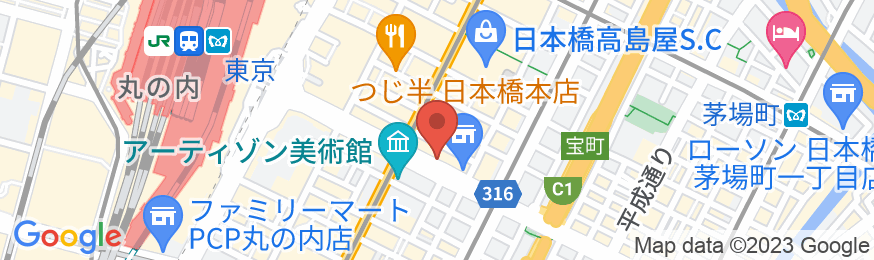 からくさホテルカラーズ東京八重洲の地図