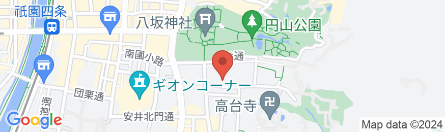 京都祇園 料理旅館 花楽の地図