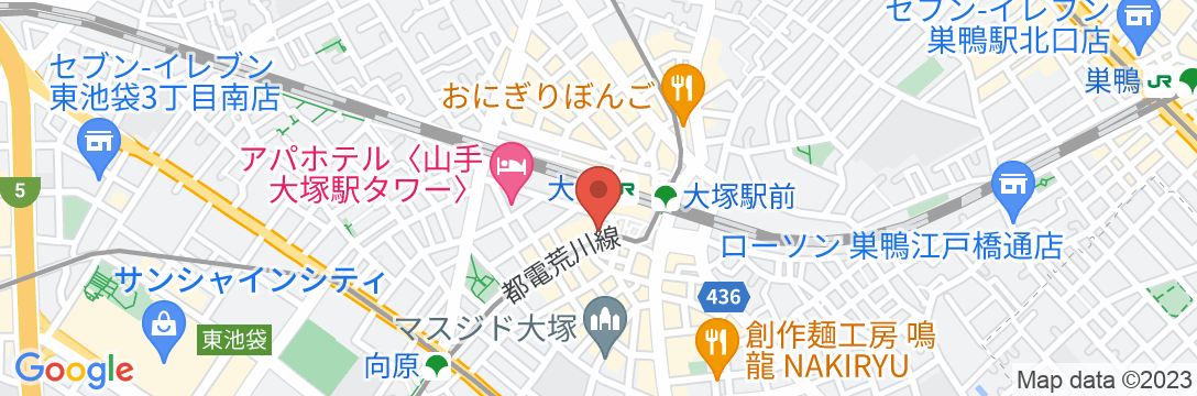 池袋隣。Station Condominium 大塚 へよう/民泊【Vacation STAY提供】の地図