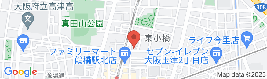 今昔荘 大阪城南 鶴橋の宿【Vacation STAY提供】の地図