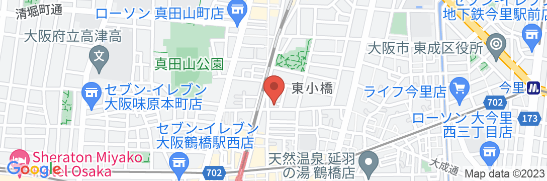 今昔荘 大阪城南 鶴橋の宿【Vacation STAY提供】の地図