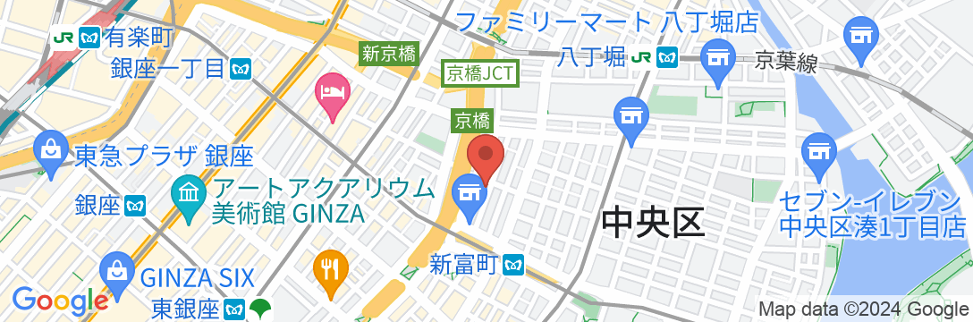 Hotel Comfybed Ginzaの地図
