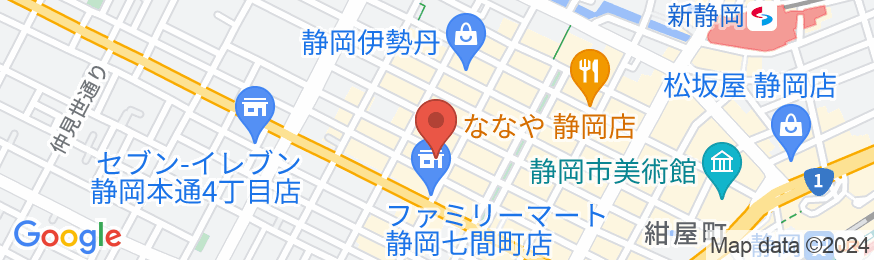 ホテルウィングインターナショナル静岡の地図