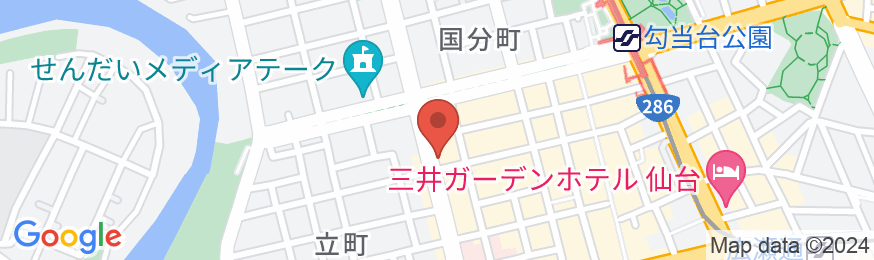 スーパーホテルPremier仙台国分町天然温泉の地図