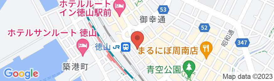 グリーンリッチホテル徳山駅前 人工温泉・二股湯の華の地図