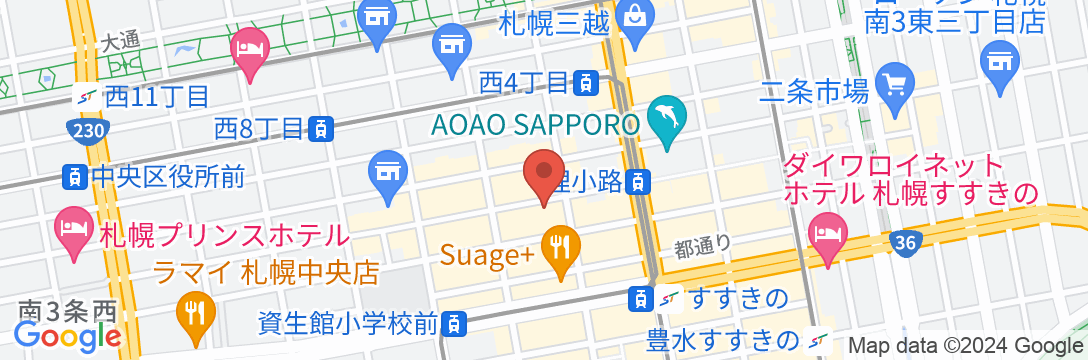 ホテルプラスホステル札幌の地図