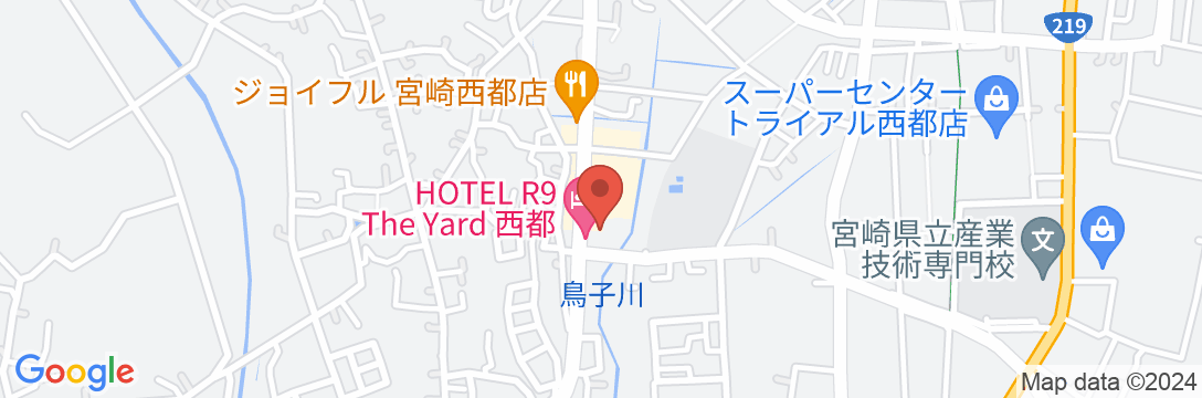 HOTEL R9 The Yard 西都の地図